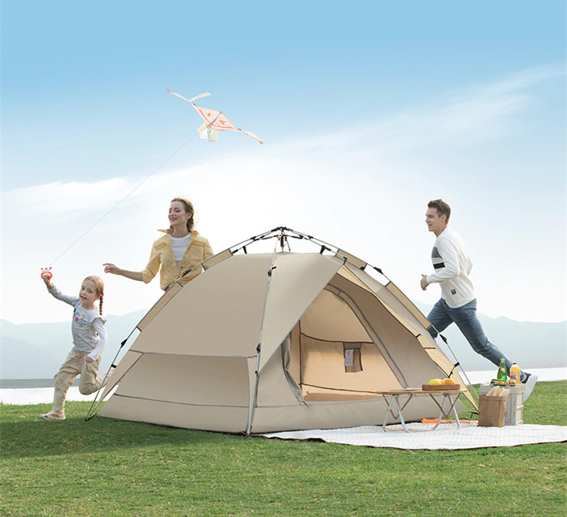 Cheap Goat Tents Automatic Pop up Tent Outdoor Camping Sun Shelter Rainproof Sun Protection Tents Picnic Barbecue Camping Equipment   